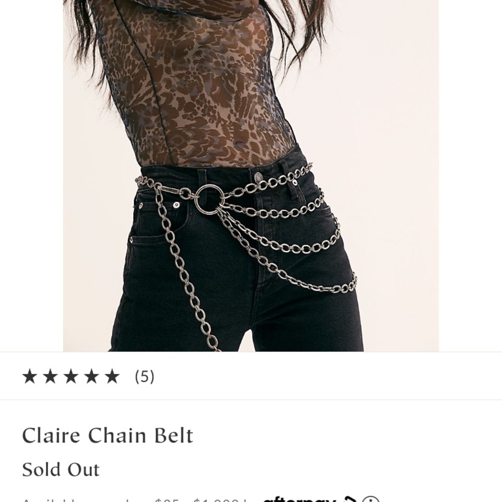 Free People Claire chain belt